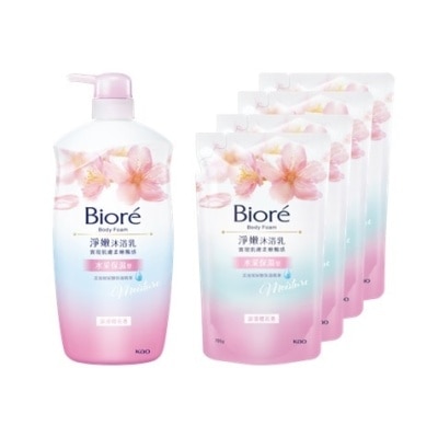 BIORE Biore淨嫩沐浴乳浪漫櫻花香(1000g*1入+700g*4入)