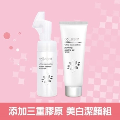 COLLAGENWS Collagen 喚白新生去角質凝膠 100g*1+潔顏泡沫 145ml*1