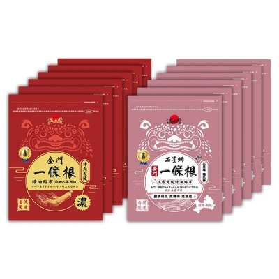 WENTAIYE 溫太醫金門一條根人蔘精油溫感貼布*6包+石墨烯貓爪藤精油貼布*6包