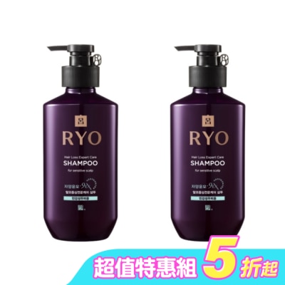 韓國Ryo呂 - 呂 滋養韌髮洗髮精敏感性頭皮適用400ml x2入