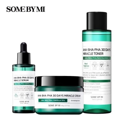 SOMEBYMI SOMEBYMI茶樹奇蹟組(奇蹟化妝水150ml*1+奇蹟精華50ml*1+奇蹟面霜60g*1)