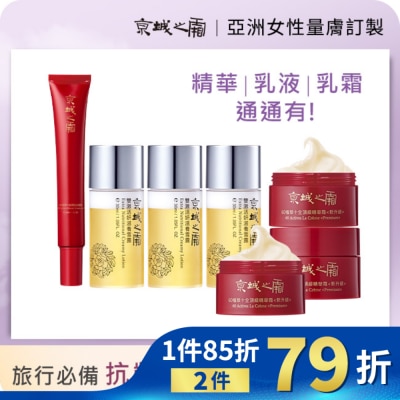 JINGCHENG 京城之霜旅遊必備輕巧7件組(紅霜12gx3+全能乳32mlx1+雪露30mlx3)