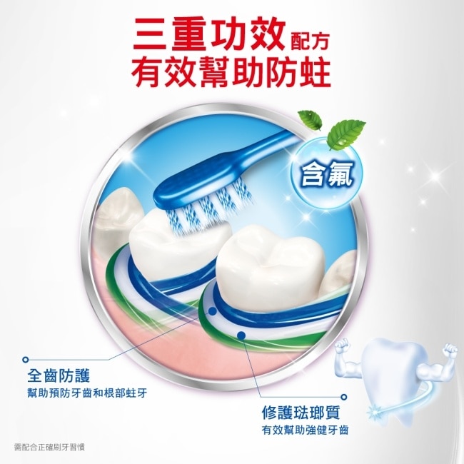 高露潔三重功效+抗敏感牙齦護理牙膏2+1超值組*3入組