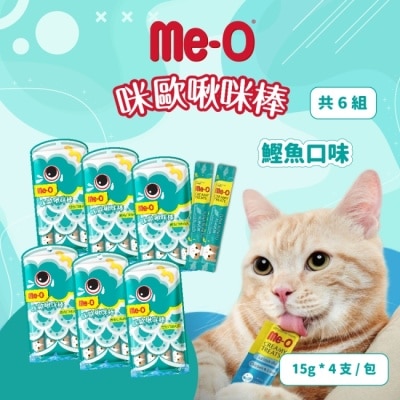 Me-O 咪歐啾咪棒 - 鰹魚口味肉泥 15G (4入袋裝)*6組