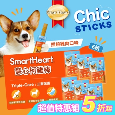 Smartheart慧心 - 慧心柯雞棒 - 照燒雞肉口味 15G (4入袋裝)*6組