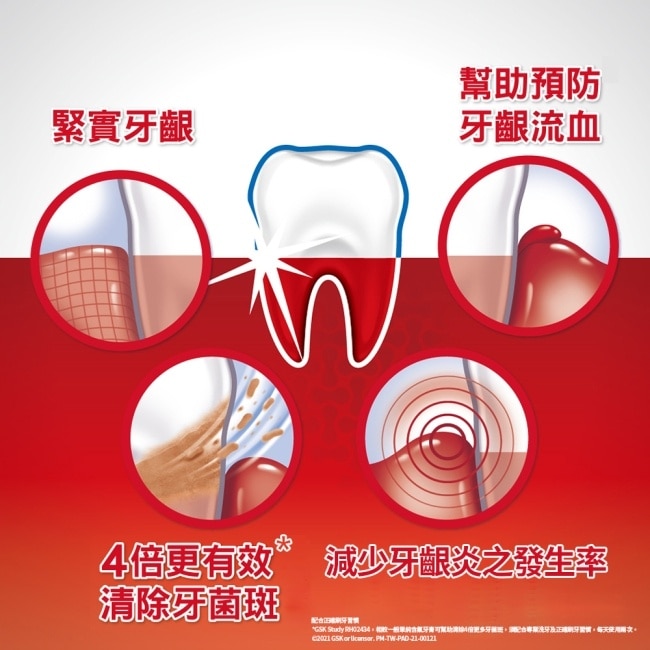 牙周適固齒護齦高效清新牙膏80g*4