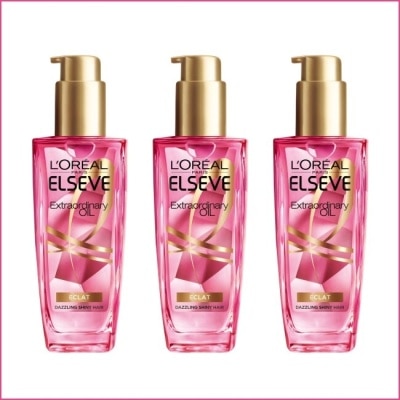 L`OREAL PARIS 巴黎萊雅 巴黎萊雅金緻護髮精油-(玫瑰*3)