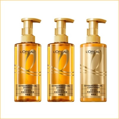L`OREAL PARIS 巴黎萊雅 巴黎萊雅黃金胜肽柔韌修護-洗護3入組(洗*2+護*1)