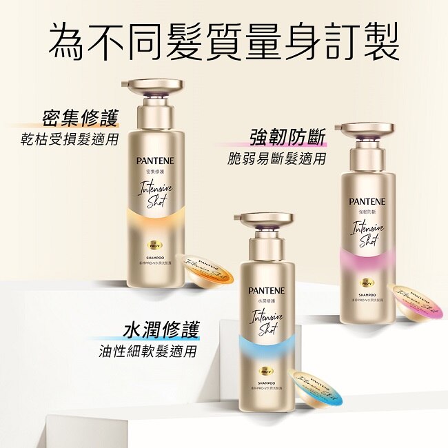 潘婷PRO-V水潤洗髮露 530ML*1+PRO-V高濃保濕髮膜 (12MLX8)*1 密集修護型