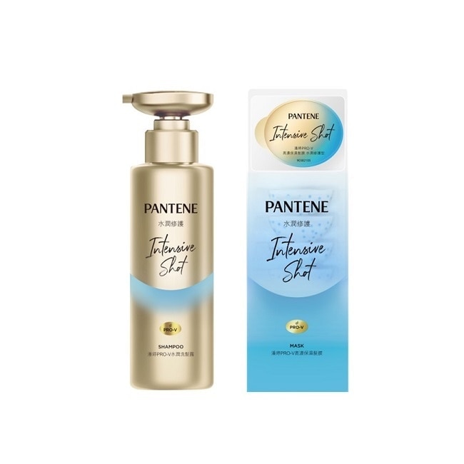 潘婷PRO-V水潤洗髮露 530ML*1+ PRO-V高濃保濕髮膜(12MLX8)*1 水潤修護型(護髮)