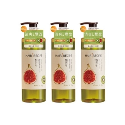 HAIRRECIPE Hair Recipe 日本髮的食譜/髮的料理 奇異果控油營養洗髮露530ML*3