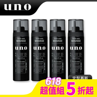uno UNO 強硬作風定型慕斯 180g 4入組