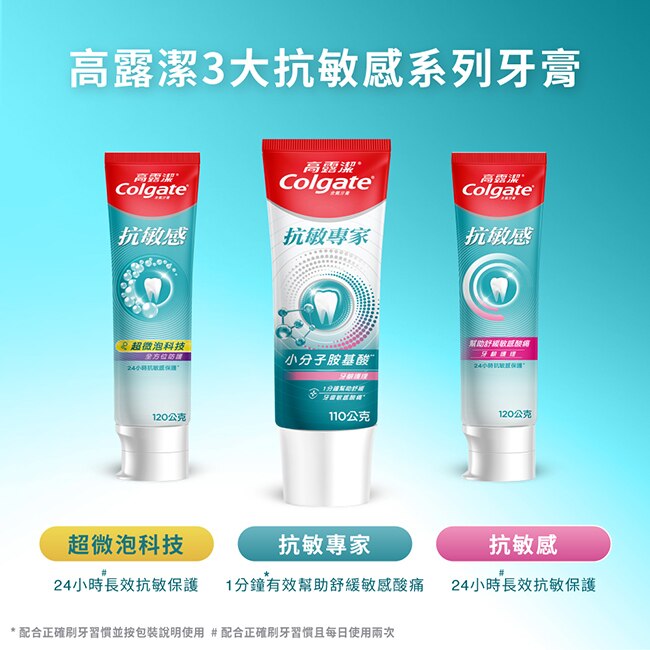 高露潔抗敏專家高效亮白牙膏110g單支*4
