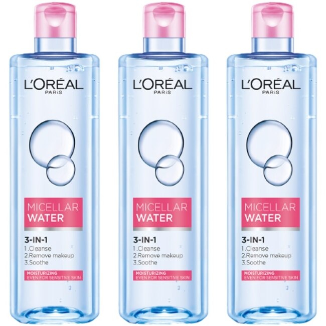 巴黎萊雅三合一卸妝潔顏水_保濕型*3 (400ml*3)
