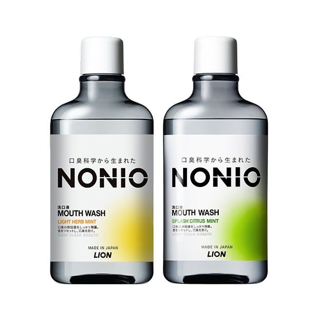 日本獅王NONIO漱口水浸潤薄荷*1+日本獅王NONIO漱口水澄橘薄荷*1