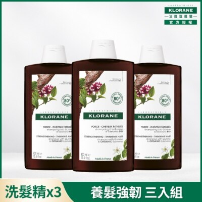 KLORANE蔻蘿蘭 蔻蘿蘭養髮強韌洗髮精400ml三入組(養髮洗髮精400ml*3)