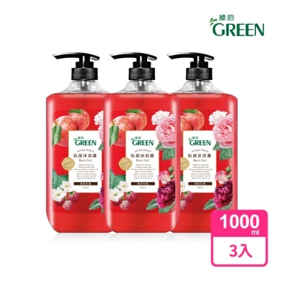 GREEN 綠的抗菌沐浴露1000ml-蘋果玫瑰*3