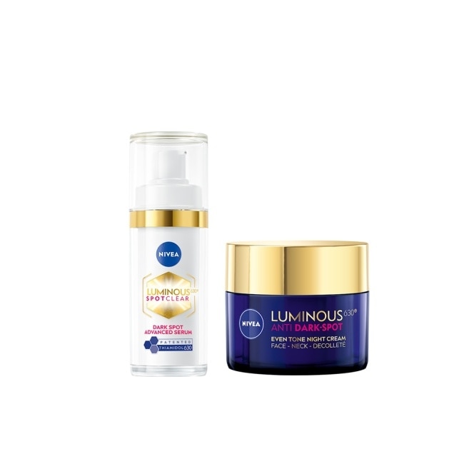 妮維雅LUMINOUS630淡斑煥白精華30ml*1+LUMINOUS630淡斑煥白修護霜50ml*1