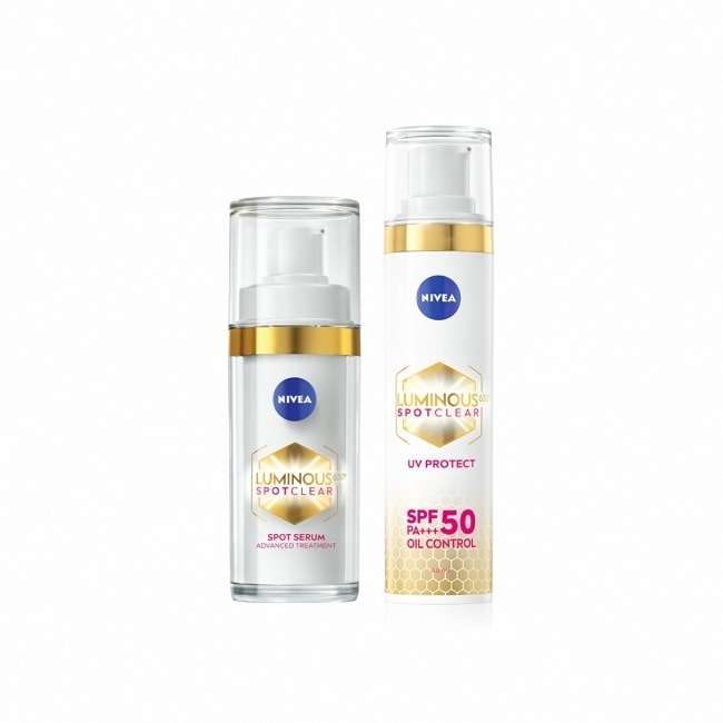 Nivea 妮維雅 妮維雅luminous630淡斑煥白精華30ml*1+淡斑煥白uv防禦乳spf50 40ml*1
