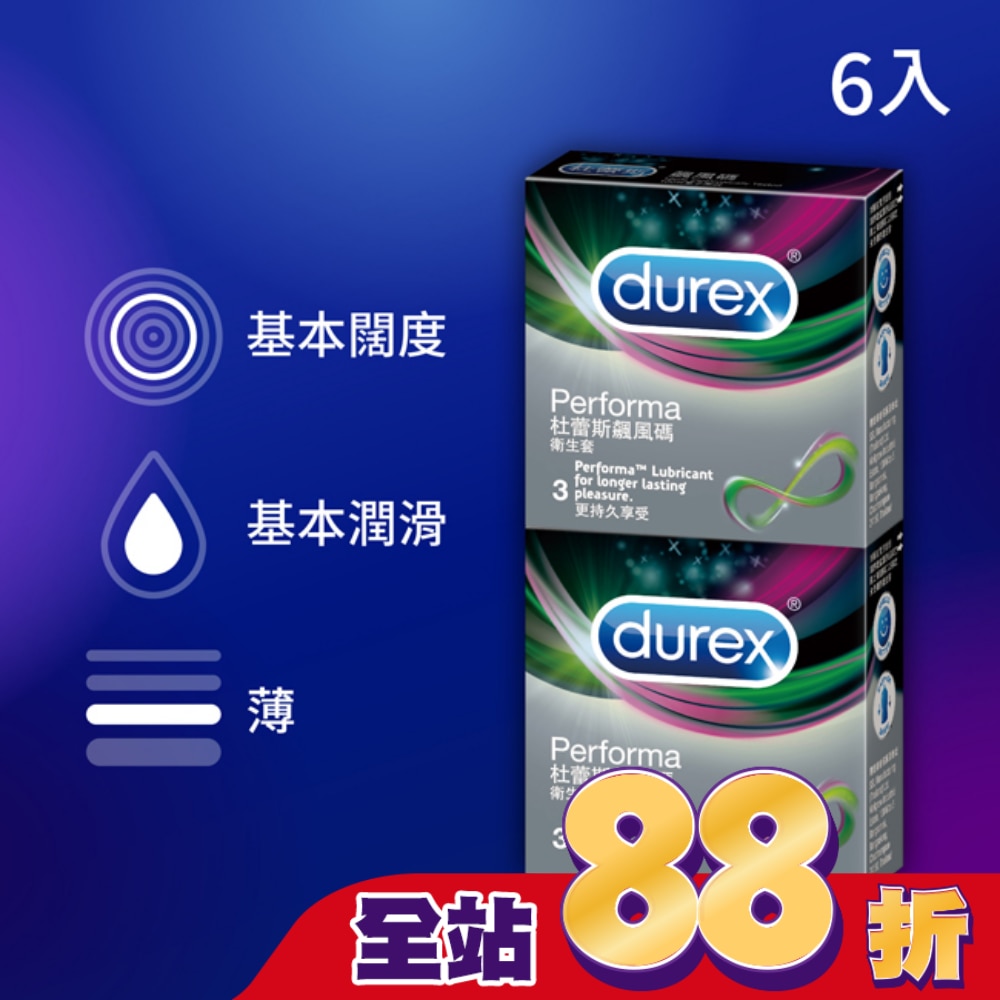 杜蕾斯飆風碼衛生套3入x2