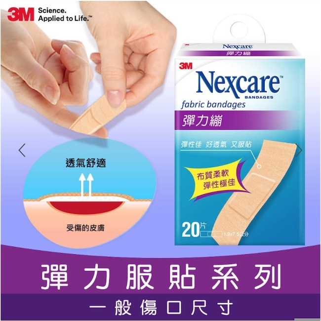 3M Nexcare 3M彈力繃20片(1.9X7.5CM)