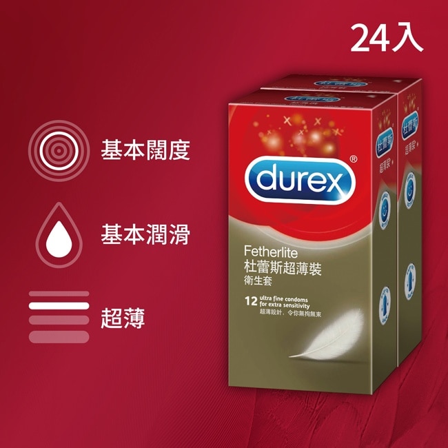 杜蕾斯超薄衛生套24入 image