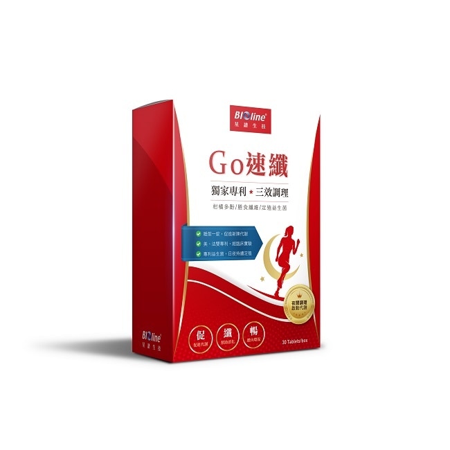 BLOLINE Go速纖_急速燃代謝錠 30錠-箱購