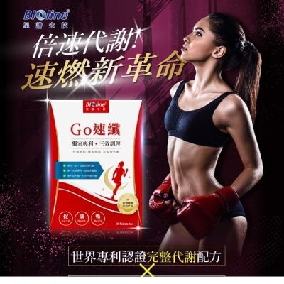 BIOLINE 星譜生技 - BLOLINE Go速纖_急速燃代謝錠 30錠-箱購