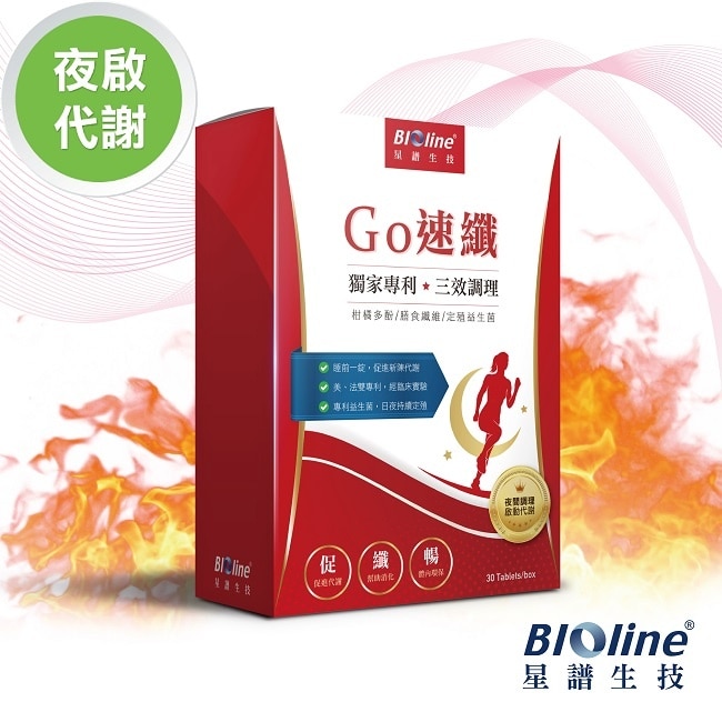 BLOLINE Go速纖_急速燃代謝錠 30錠-箱購